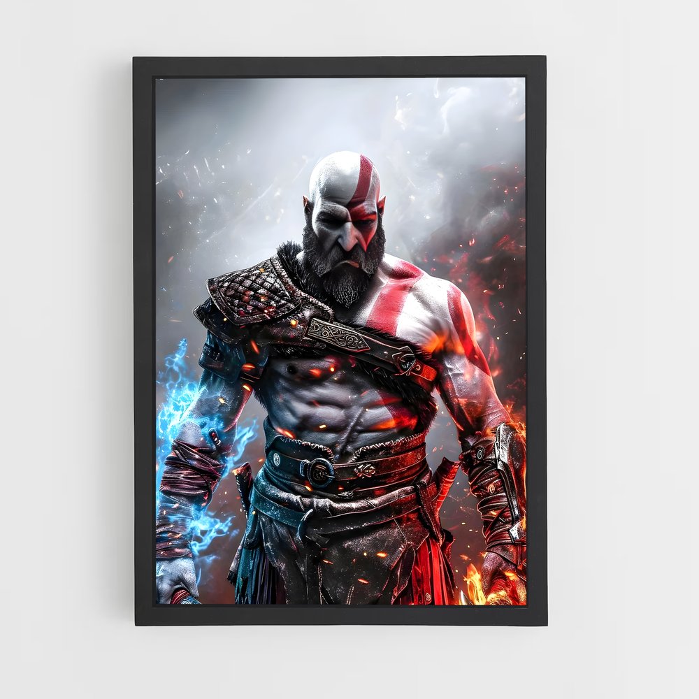 Poster La Colère de Kratos – affiche God of War (vue 2)